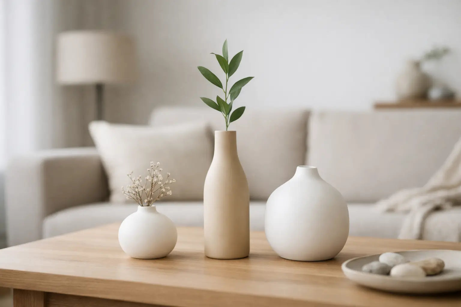 Minimalistische Vase Wohnzimmer stilvoll wählen