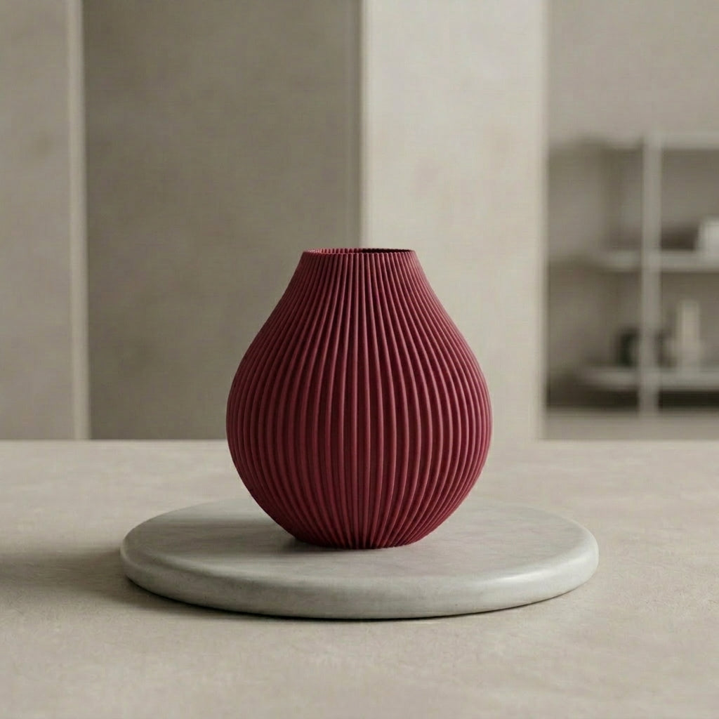 Vase Bulba in der Farbe Berry