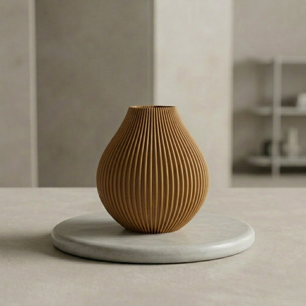 Vase Bulba in der Farbe Karamell