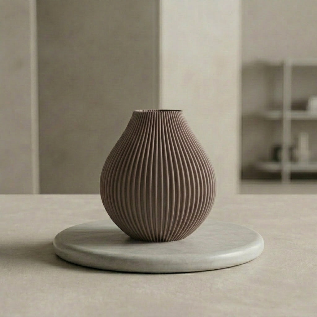 Vase Bulba in der Farbe Kieselgrau