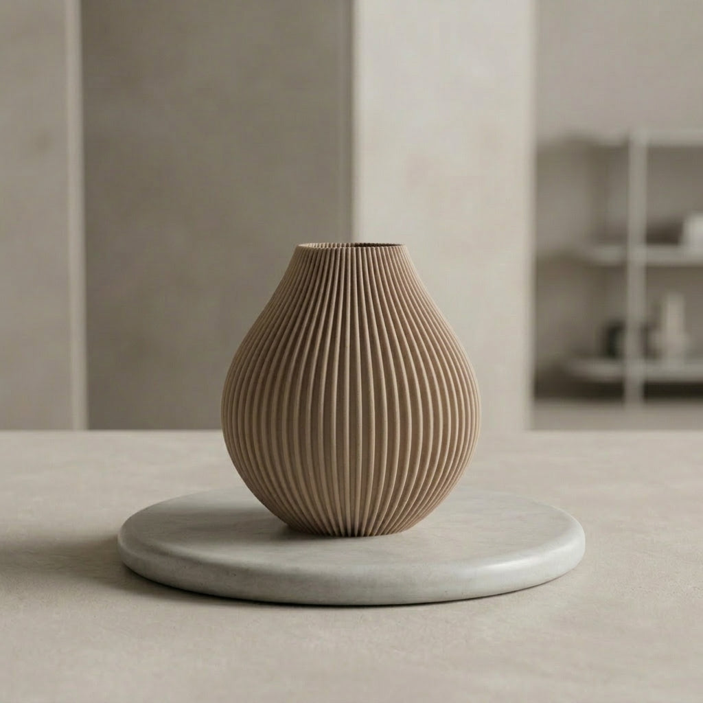 Vase Bulba in der Farbe Sand