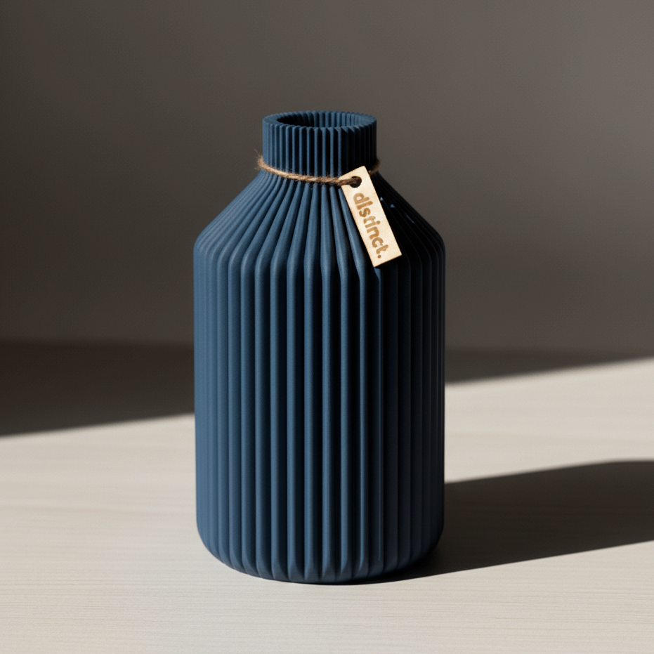 Vase Filo in Nachtblau - Filigrane Design-Vase für dein zu Hause