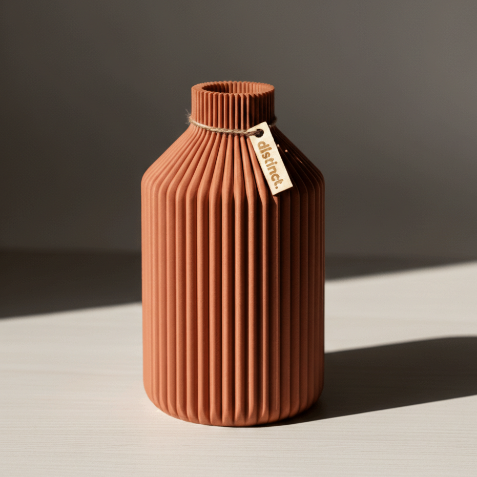 Vase Filo in Terrakotta - Filigrane Design-Vase für dein zu Hause