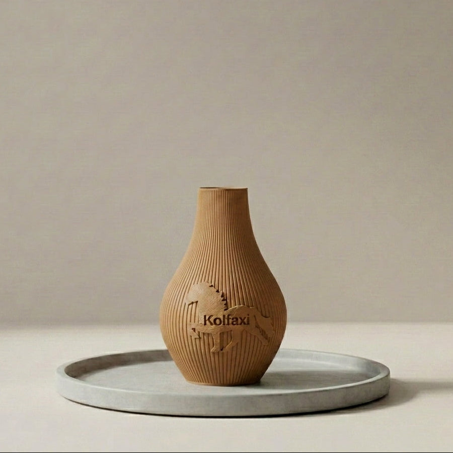 Vase Hekla in der Farbe Karamell
