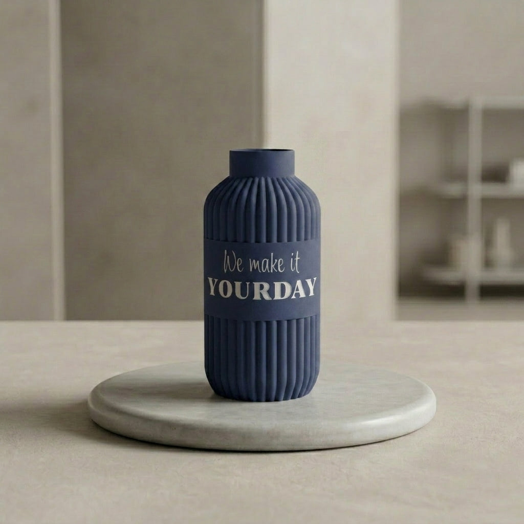 Vase Lume in der Farbe Nachtblau