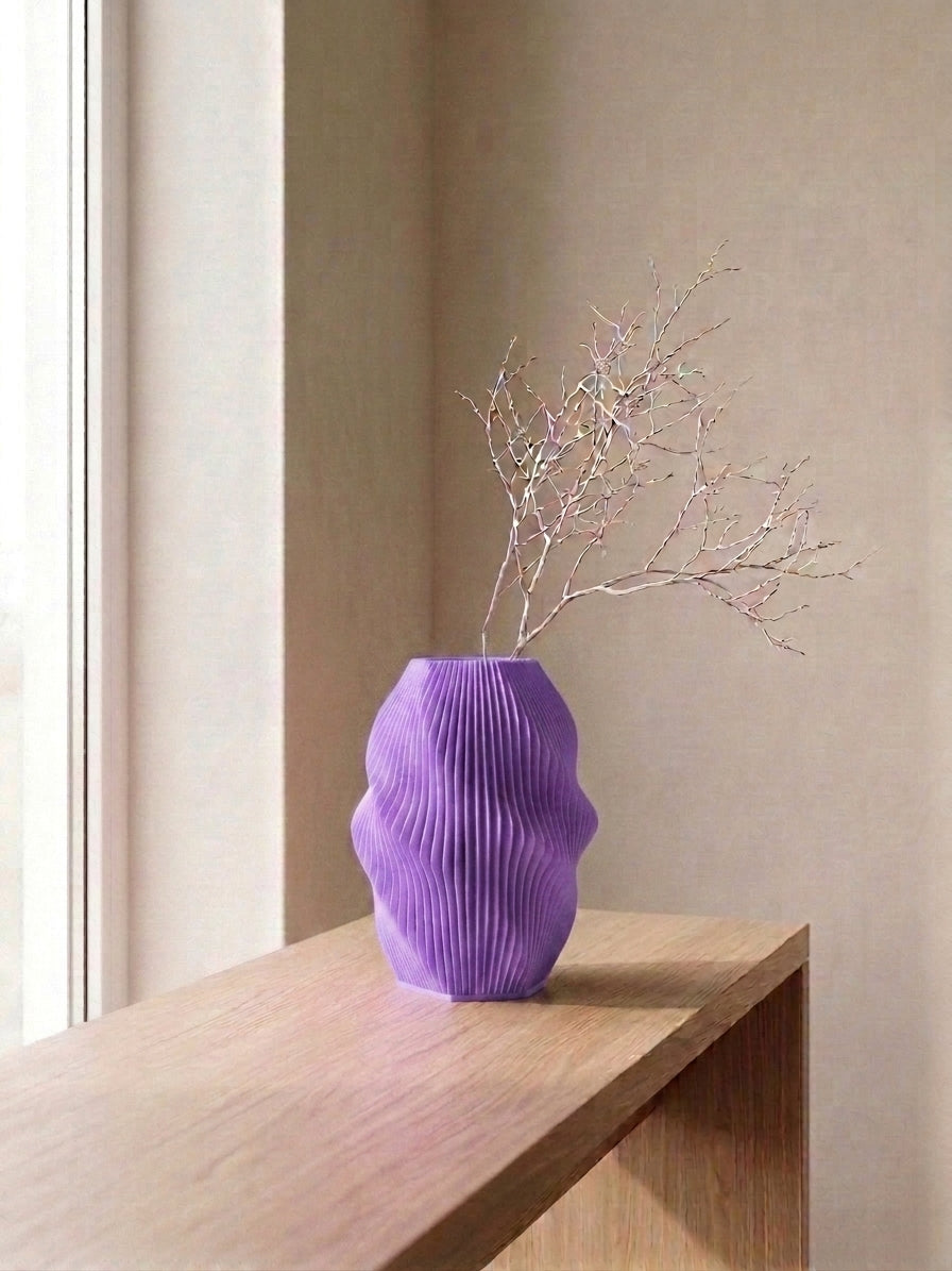 Vase Onda in der Farbe Lavendel