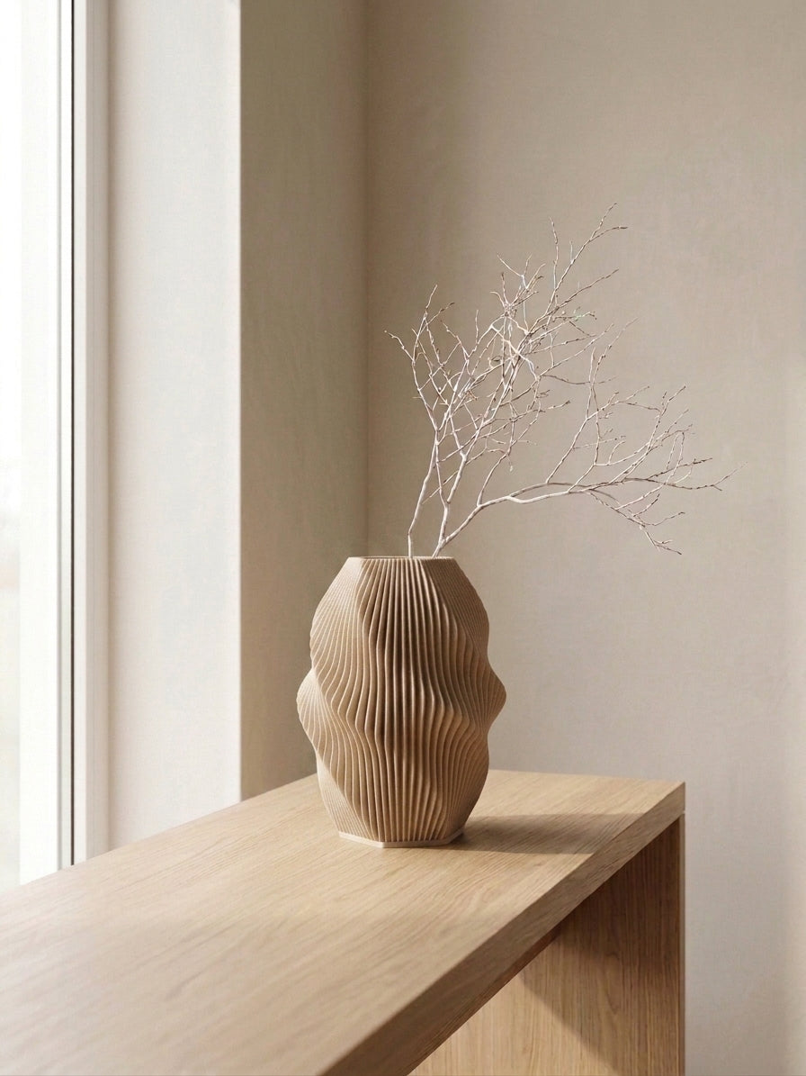 Vase Onda in der Farbe Dünensand
