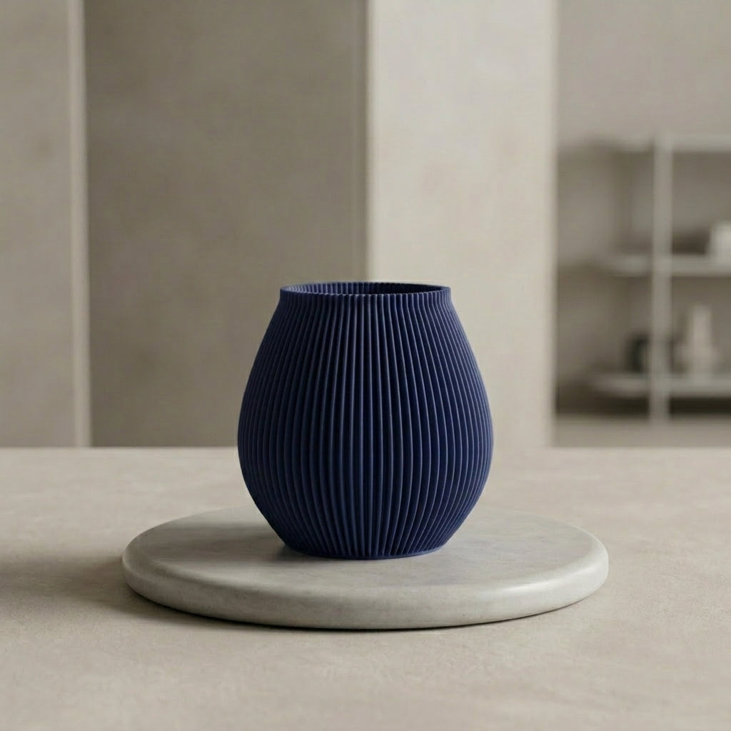 Vase Orba in der Farbe Nachtblau