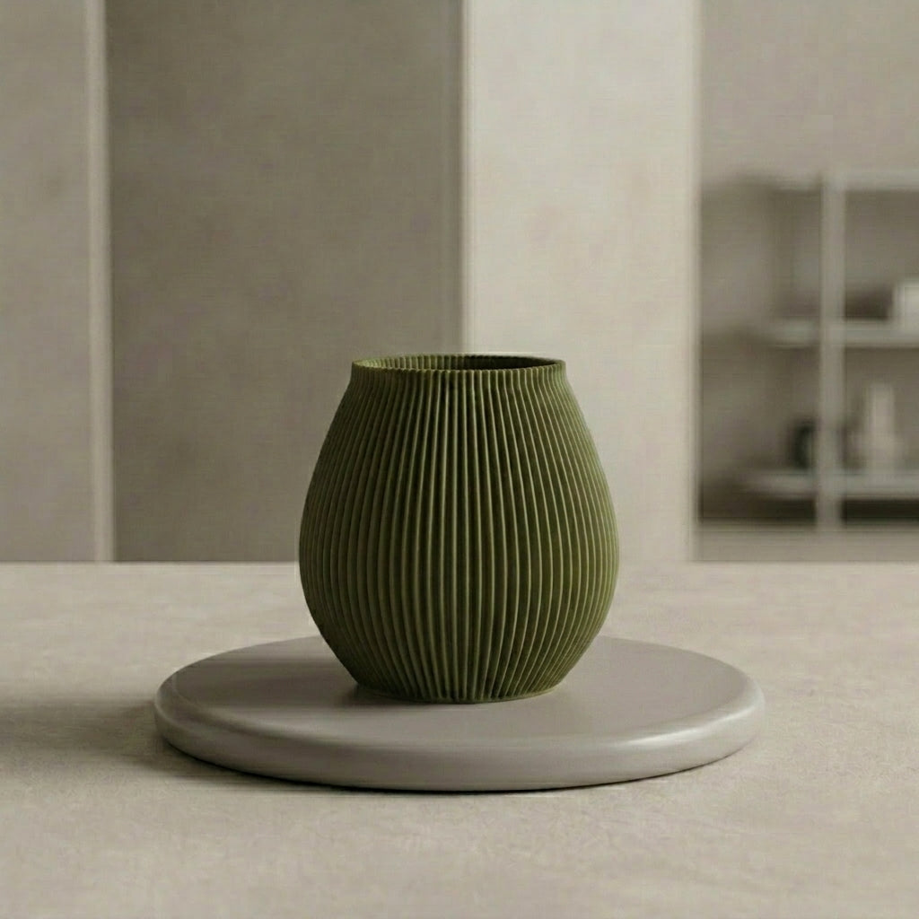 Vase Orba in der Farbe Olive