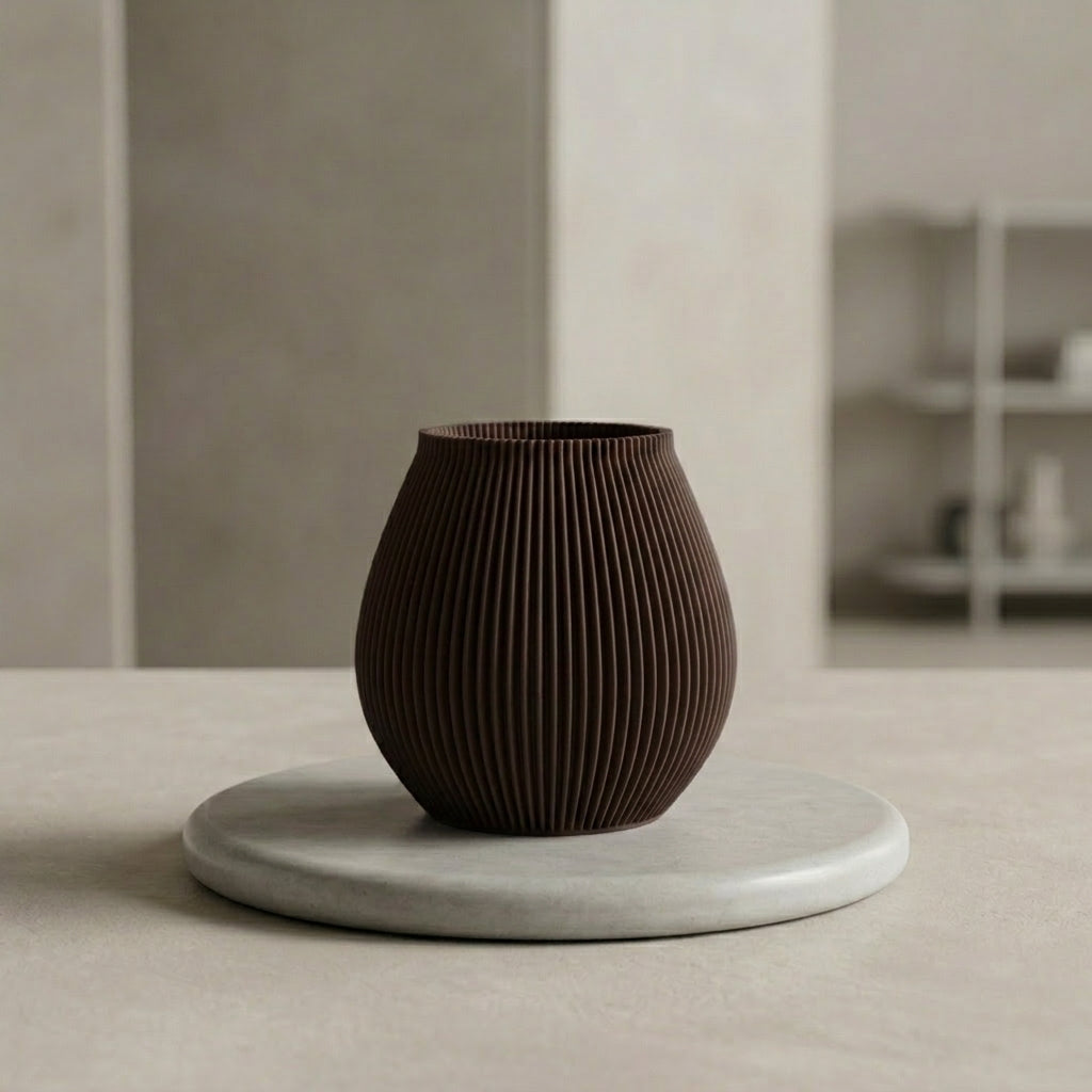 Vase Orba in der Farbe Zartbitter
