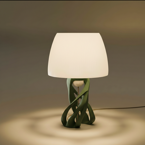 Tischlampe Spyra in Farbe Olive