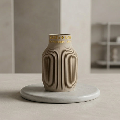 Vase Stria in der Farbe Dünensand