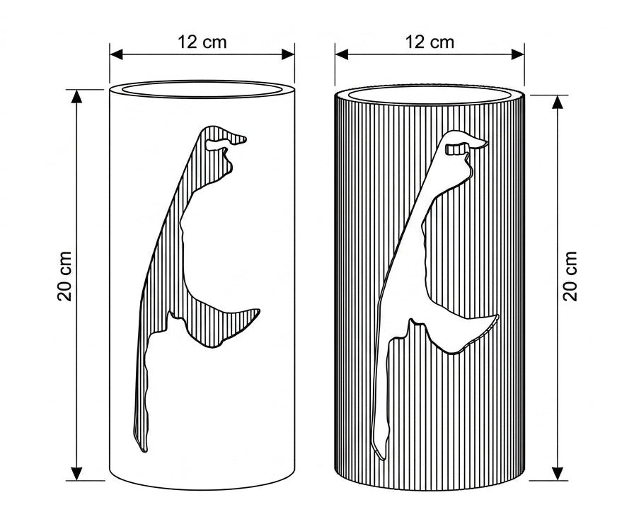 Größenübersicht Personalisierte Vase Mappa
