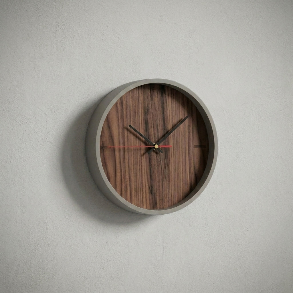 Wanduhr Chrona in der Farbe Kieselgrau