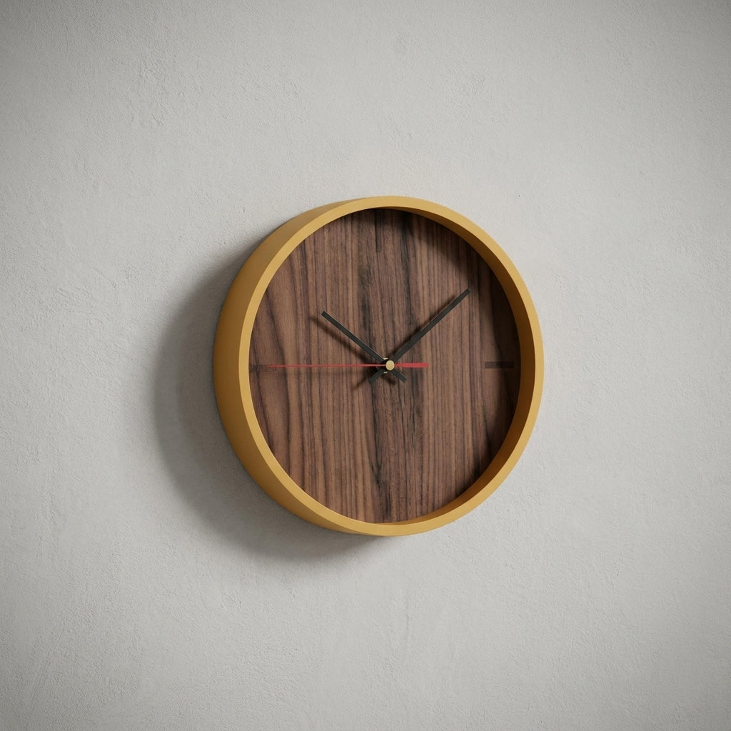 Wanduhr Chrona in der Farbe Ochre