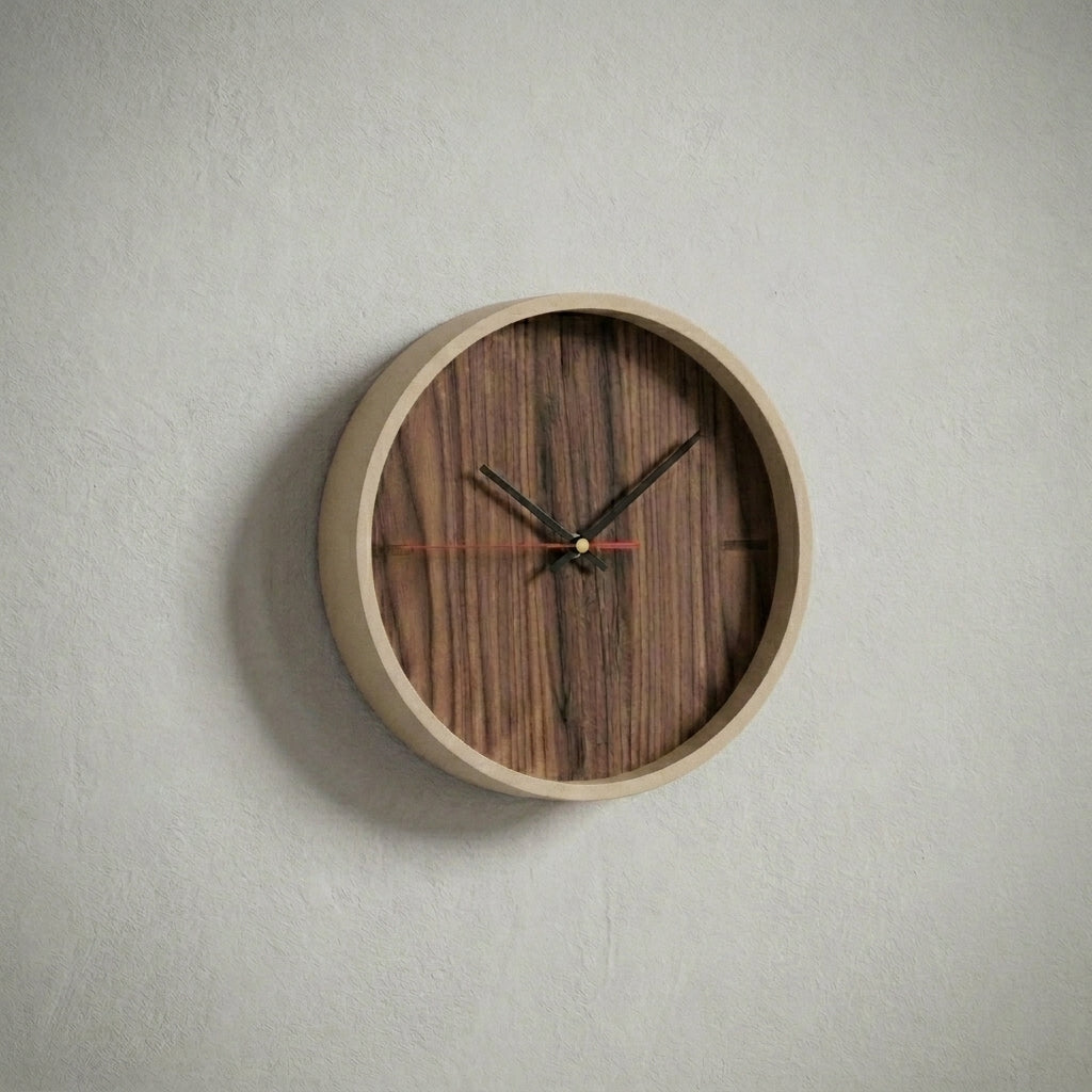 Wanduhr Chrona in der Farbe Dünensand