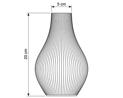 Größenübersicht der Vase Hekla von distinct.