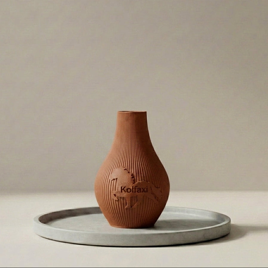 Vase Hekla in der Farbe Terrakotta