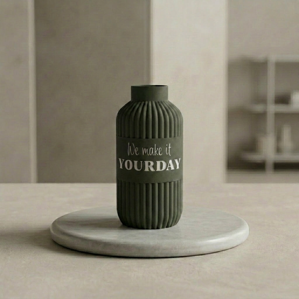 Vase Lume in der Farbe Olivgrün