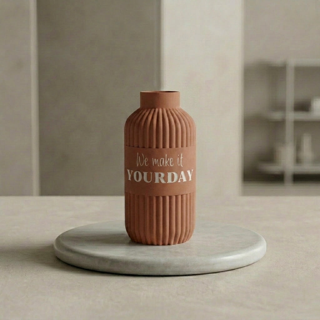 Vase Lume in der Farbe Terrakotta