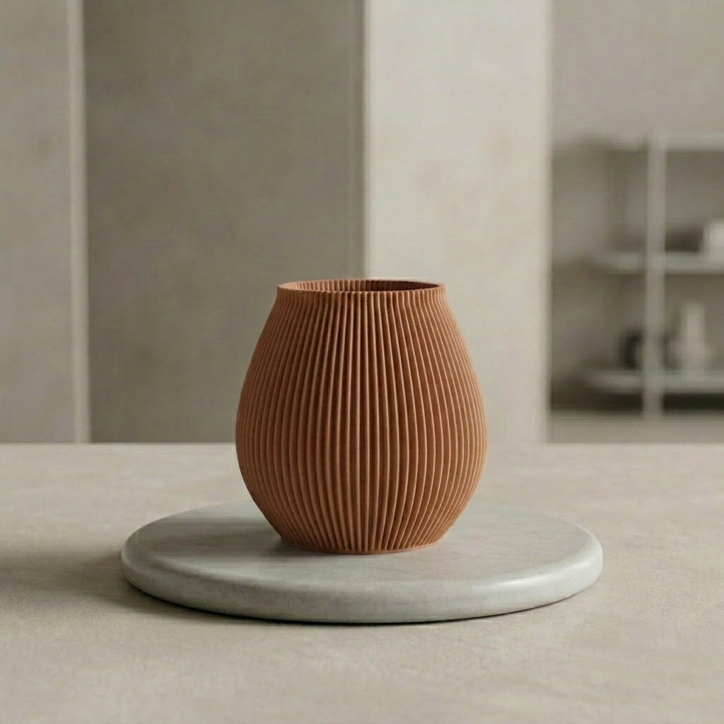 Vase Orba in der Farbe Karamell
