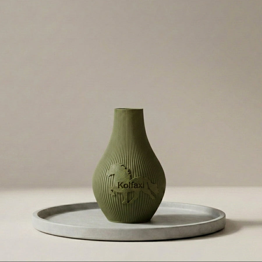 Vase Tekla in der Farbe Olivgrün